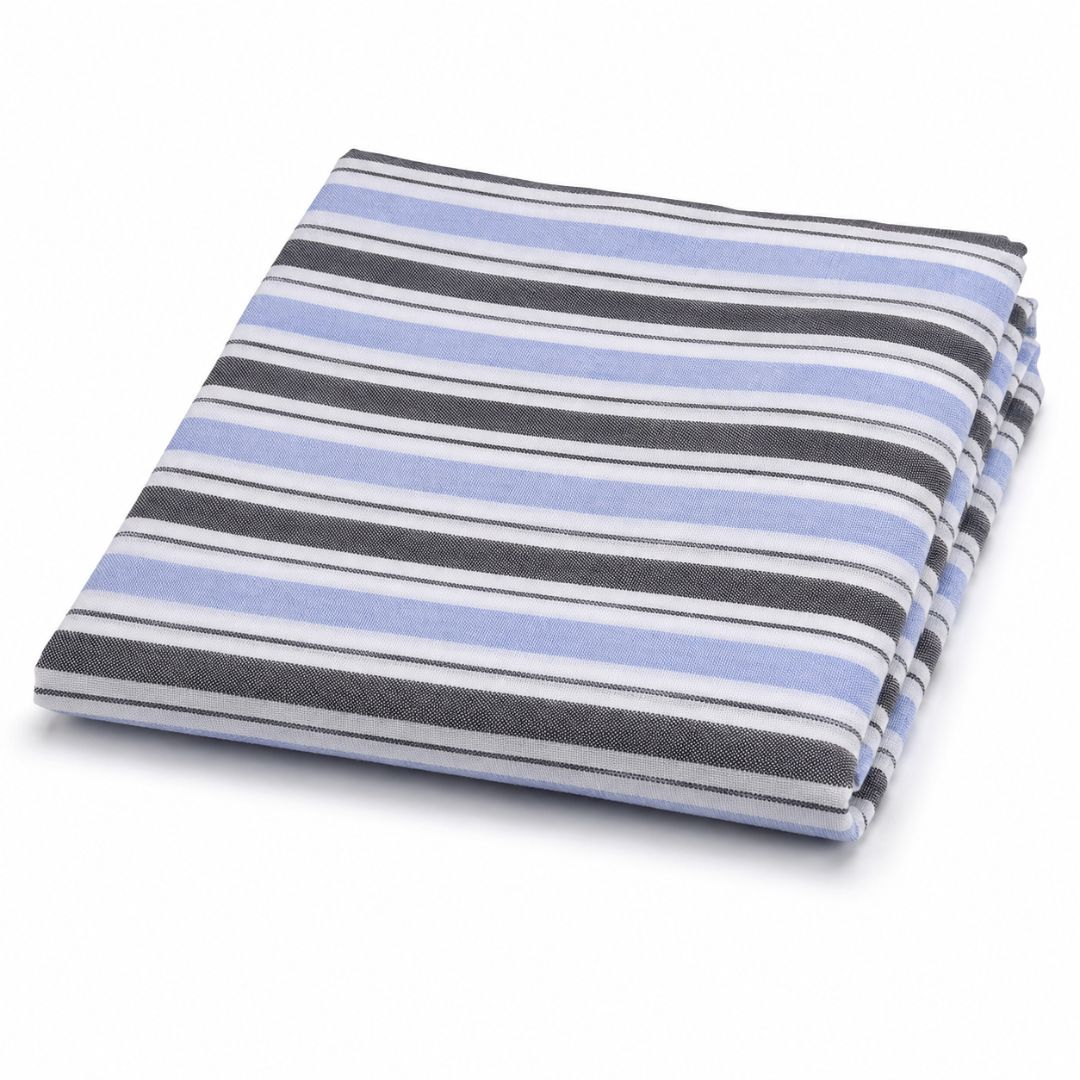 Blue Stripe Linen Fabric